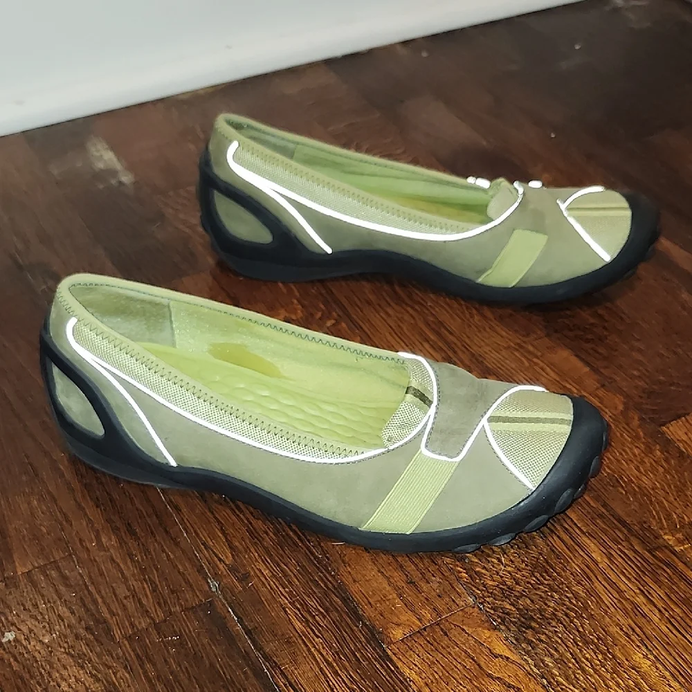 Privo By Clarks Mesa Womens Olive Green Casual Slip On Active Flats Comfort 10 - Picture 5 of 8